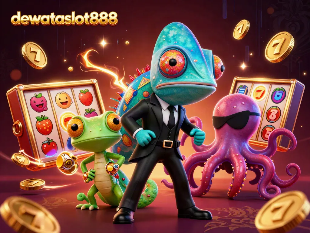 Gambarkan aksi menarik dewataslot888 dengan simbol slot dan jalur kemenangan yang penuh warna.