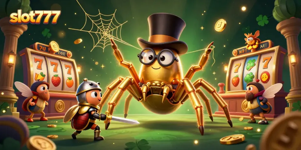 Permainan slot777 yang menarik dengan karakter kartun di kasino, menawarkan peluang kemenangan menarik.