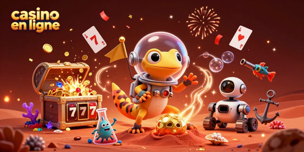 Vivez l'excitation du casino en ligne avec ce Martien découvrant un trésor en or sur Mars.