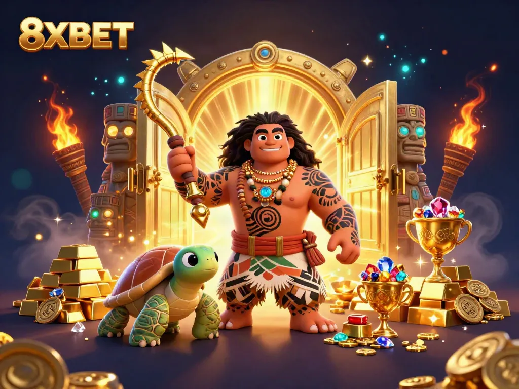 Experience thrilling winning moments at 8XBET with vibrant visuals of a fantasy casino adventure.