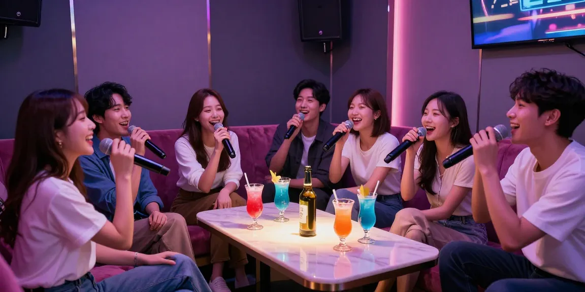 Enjoying a lively night at 인천쓰리노 with friends in a vibrant private room.