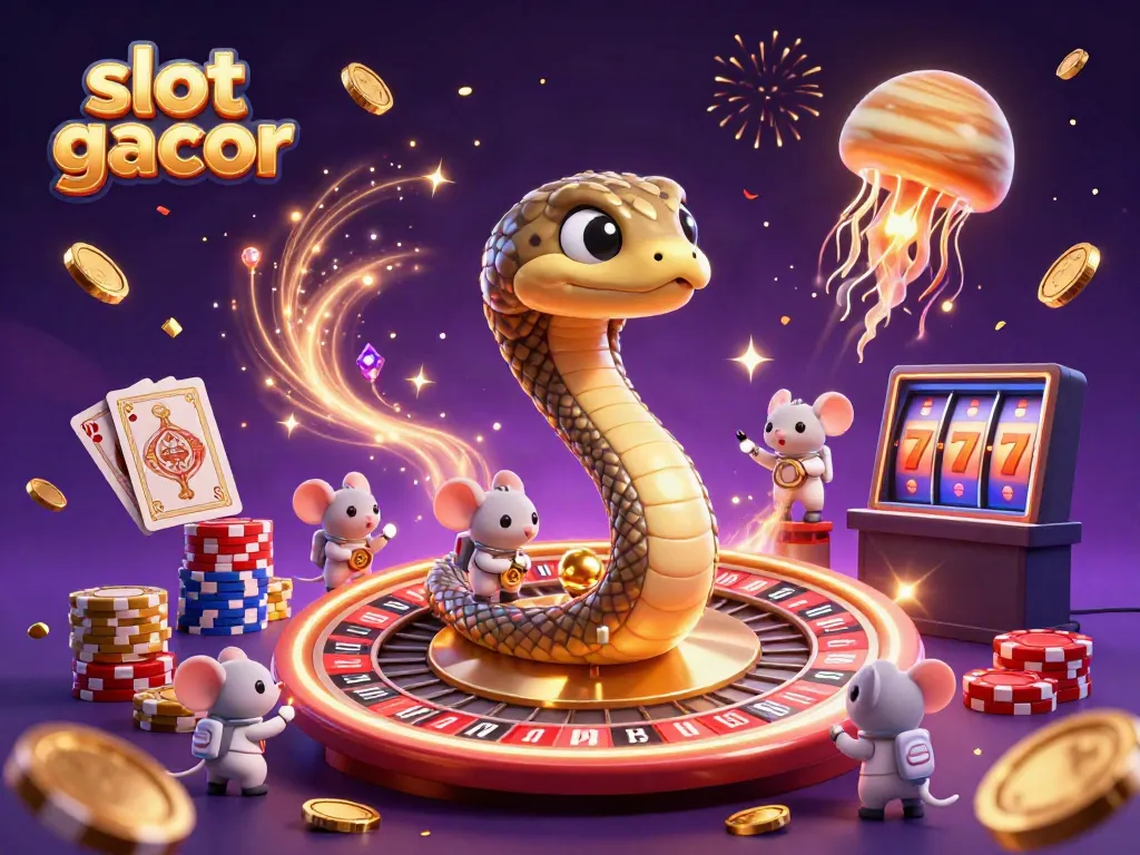 Experience the excitement of slot gacor with cartoon characters and dynamic casino elements.