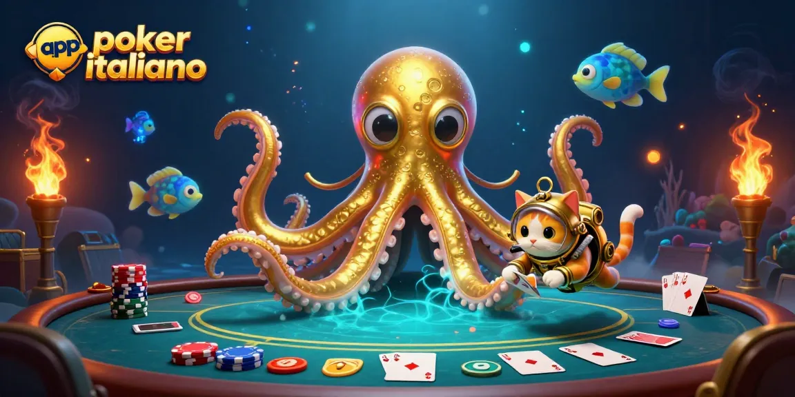 Gioca a poker con l'app poker italiano, scoprendo tavoli e chips in un'atmosfera avvincente.