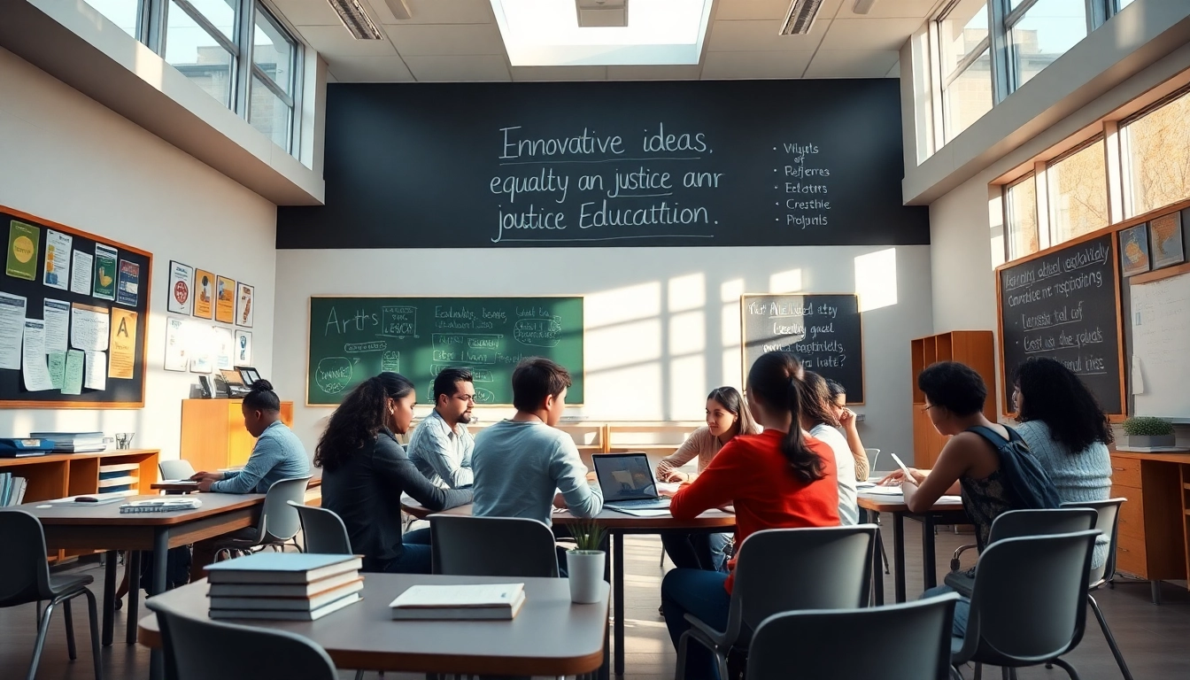 Engaging classroom scene emphasizing education, collaboration, and diversity among students.