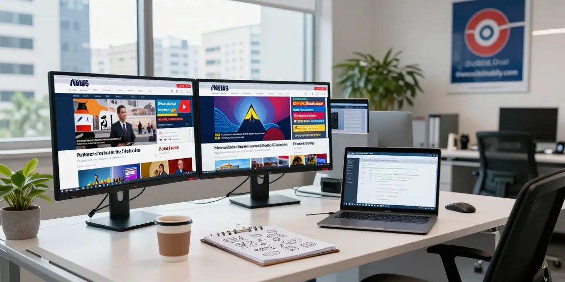 Real-time news updates at https://www.theindaily.com in a vibrant newsroom setting showcasing a journalist in action.