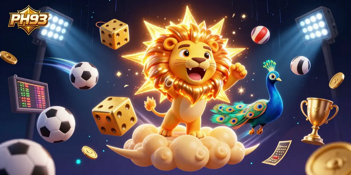 Join the thrilling world of PH33 with a vibrant 3D carnival of sports betting, rolling dice, and golden prizes.