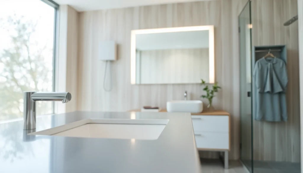 sonni Spiegelschrank reflektiert modernes Design und stilvolle Beleuchtung im Badezimmer