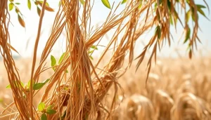 Jute vezels in een natuurlijk, rustiek decor met zonlicht en bladeren.