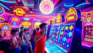 Menangkan hadiah menarik saat memainkan plink slot dengan suasana kasino yang meriah