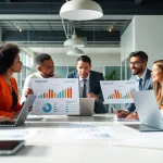 Analyze competitor pricing strategies in a collaborative office environment.