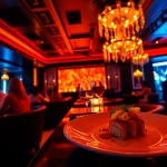 Dinner sxm at Club Noir, showcasing elegant dining with vibrant ambiance, gourmet body sushi, and lively entertainment.