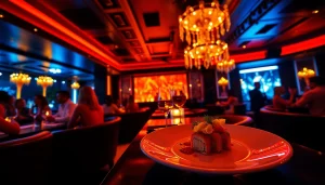 Dinner sxm at Club Noir, showcasing elegant dining with vibrant ambiance, gourmet body sushi, and lively entertainment.