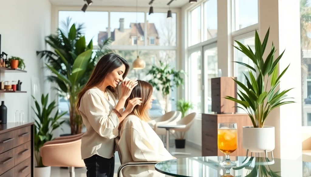 Premium hair salon in San Diego, showcasing quality service and a tranquil atmosphere.