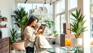 Premium hair salon in San Diego, showcasing quality service and a tranquil atmosphere.