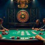 Engage with hidden wiki links while playing at a luxurious poker table in a vibrant casino setting.