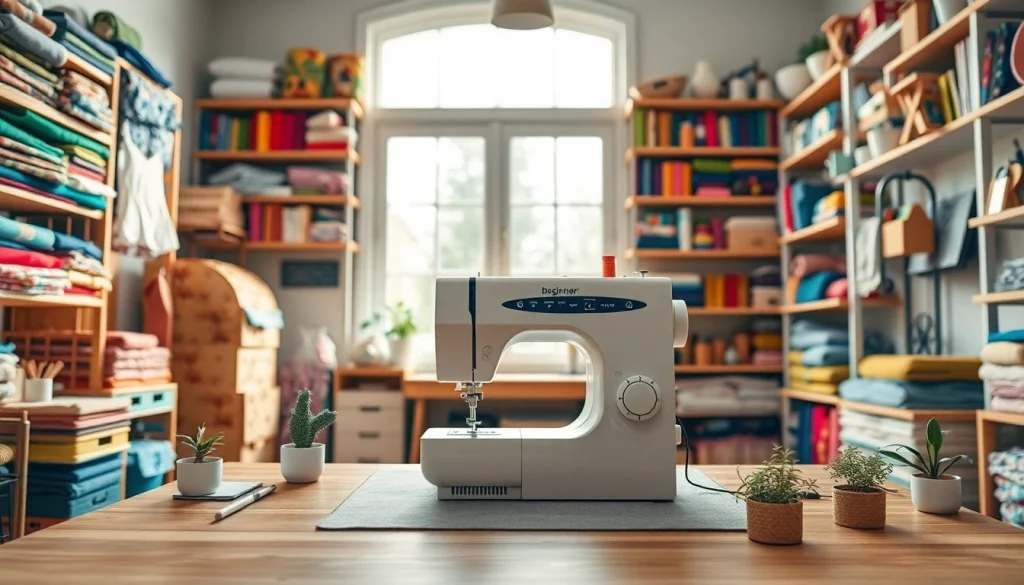 Beginnende naaiers ontdekken kleurrijke stoffen en naaitools in een inspirerende naai-studio.