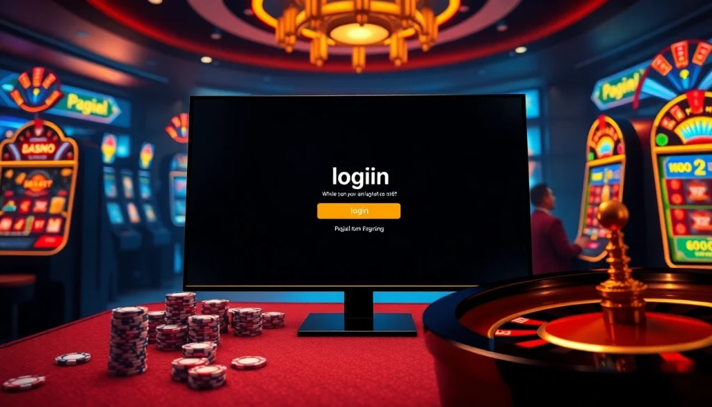 Access the thrilling world of online gambling with ease through login rajatoto88 on a vibrant casino interface.
