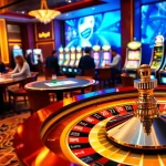 Experience the thrill of bk8 สล็อต as players enjoy engaging games in a luxurious casino setting.