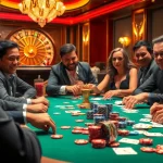 Players enjoy a thrilling poker game at XX88 online casino, showcasing excitement and strategy in action.