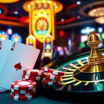 NoHU90 gaming interface with extravagant casino elements like cards and roulette wheel.