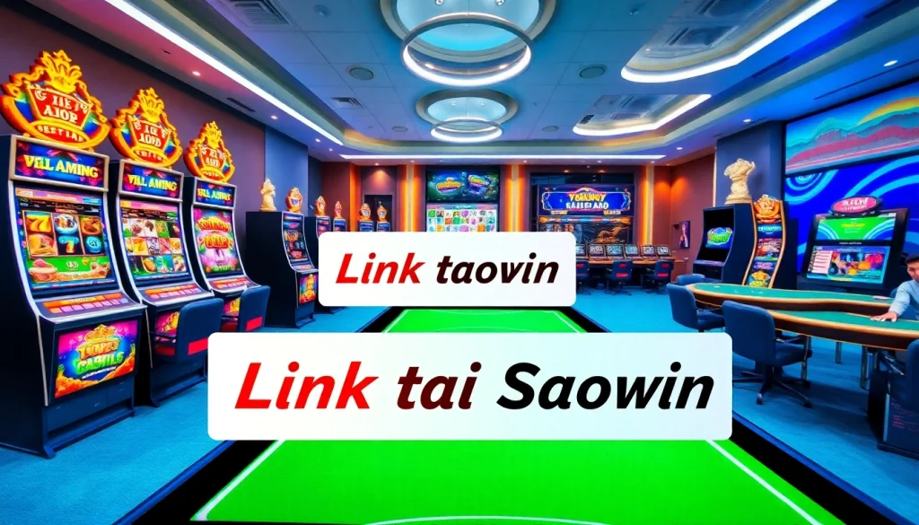 Link tai Saowin với giao diện chơi game động, hiển thị các trò casino trên thiết bị hiện đại.