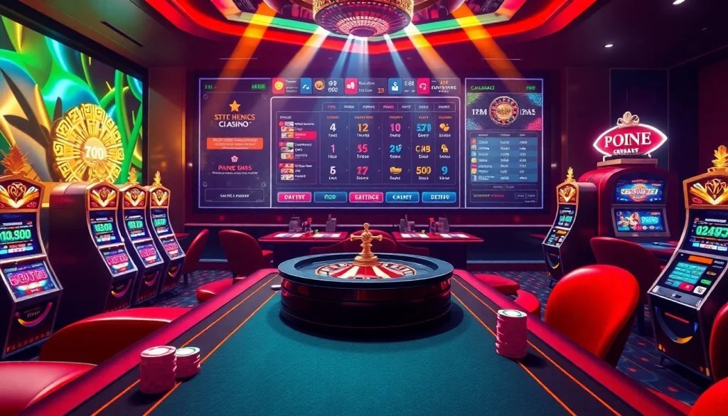 Experience the excitement of Nhà Cái 789P with vibrant casino tables and dazzling slot machines.