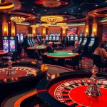 Un gameplay excitant dans un casino en ligne Français 2026 avec des tables vibrantes, des cartes et de la roulette.
