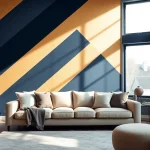 Enhance your space with beautiful accent walls featuring bold geometric patterns.