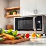 Discover the latest trends in Microwave Oven Sales, featuring a stylish kitchen setup.