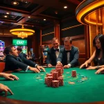 Vivez l'excitation du casino en ligne argent réel France avec une scène de poker luxueuse.