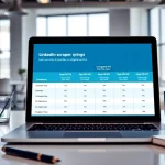 Analyze linkedin scraper pricing plans in a modern workspace featuring a laptop and creative elements.
