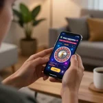 Casino senza registrazione mobile gameplay on smartphone showcasing roulette excitement and easy access.