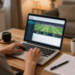 Experience the excitement of 7meter bola betting with real-time odds on a home laptop.