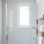 Show shower screens semi frameless in a modern bathroom setting showcasing elegance and style.