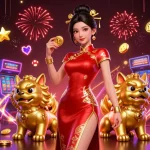 Experience the excitement of bonus new member 100 at our casino, featuring a glamorous woman and fun gaming elements.
