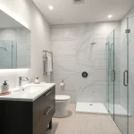 Transform your space with a small bathroom remodel featuring modern designs and elegant finishes.
