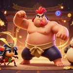 Experience thrilling สล็อตเว็บตรง gaming through a vibrant battle scene with animated characters.