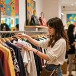 High-quality 레플리카 사이트 shopping experience in a trendy boutique.