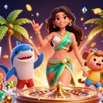 Spin and win with slot qris bukan solusi tapi masalah, showcasing vibrant 3D gaming elements.