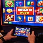 Player enjoying an exciting slot depo 1k game on mobile, colorful graphics and immersive atmosphere.