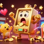 Experience zeusslot fun with an animated slot machine celebrating its jackpot!