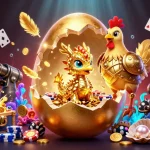 Engage with exclusive nk88 vip slots and games amid a dynamic casino scene featuring a golden baby dragon.