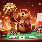 Engage with TT88's vibrant casino scene featuring a beaver and colorful poker chips.
