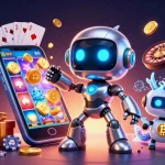 Spin to win big at slot365 with vibrant neon colors and dynamic casino elements.