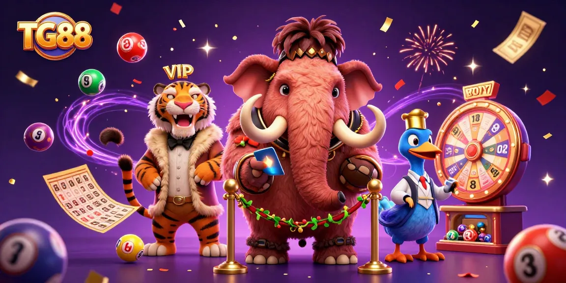Experience excitement at TG88 with a charming bouncer, VIP guest, and festive gaming atmosphere.