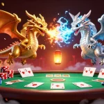 Gioca e vinci con il coinpoker bonus, mentre dragonetti d'oro e d'argento animano il tavolo da poker.