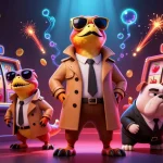 Jouez à des jeux passionnants sur un casino en ligne avec des raptors hilarants en trench coat.