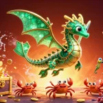 Plongez dans le monde du casino en ligne avec une illustration 3D dynamique de créatures marines.
