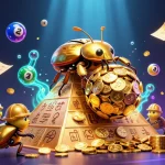 Experience thrilling gameplay at Sunwin with a vibrant scene featuring golden elements and dynamic lottery symbols.