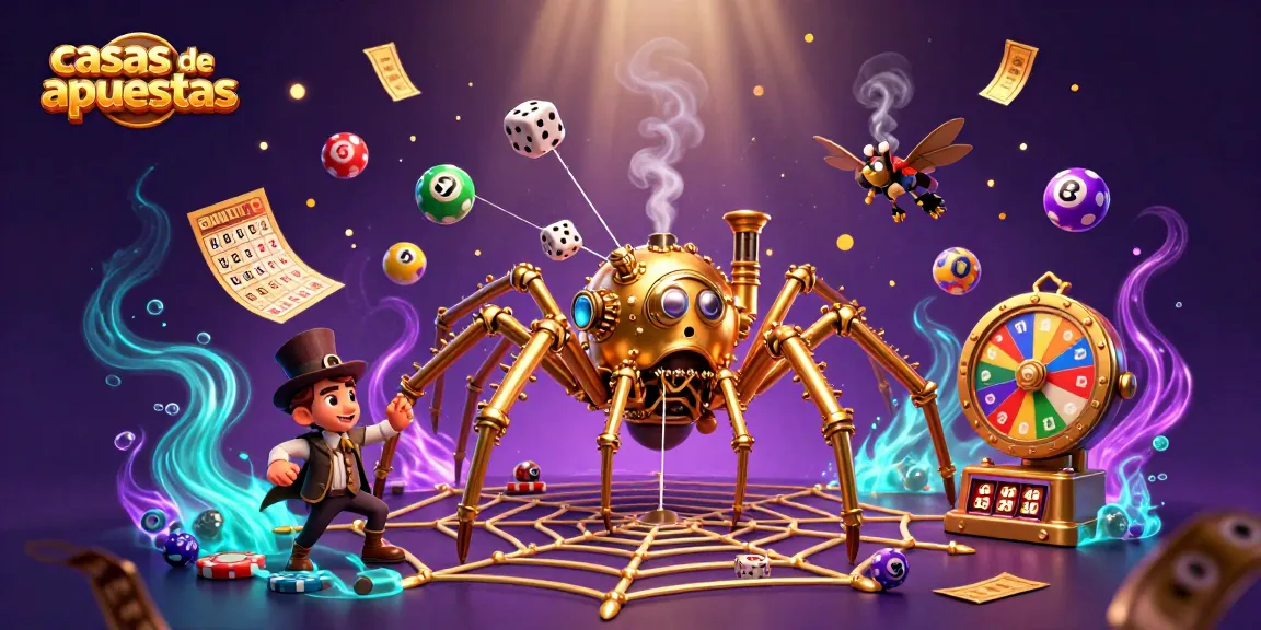 Explora casas de apuestas mientras cazas bolas de lotería y atrapas dados en un mundo vibrante.